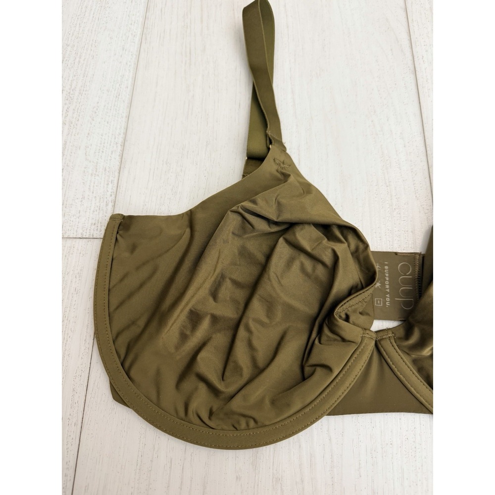 NWOT CUUP The Triangle Underwire Bra Sz 36H Green - Picture 2 of 5